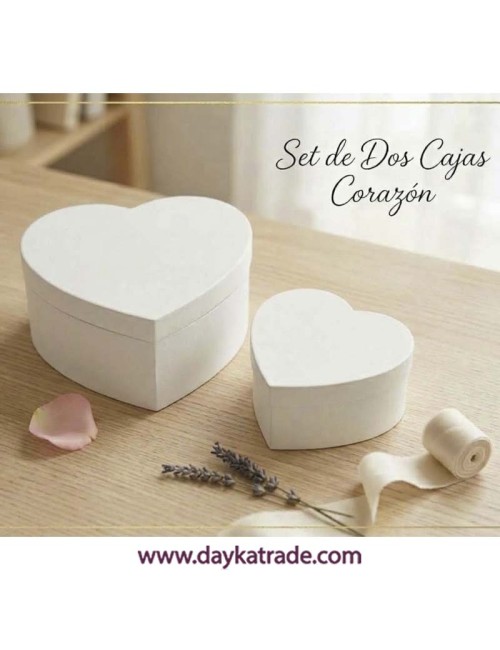 Cajas corazón set de 2