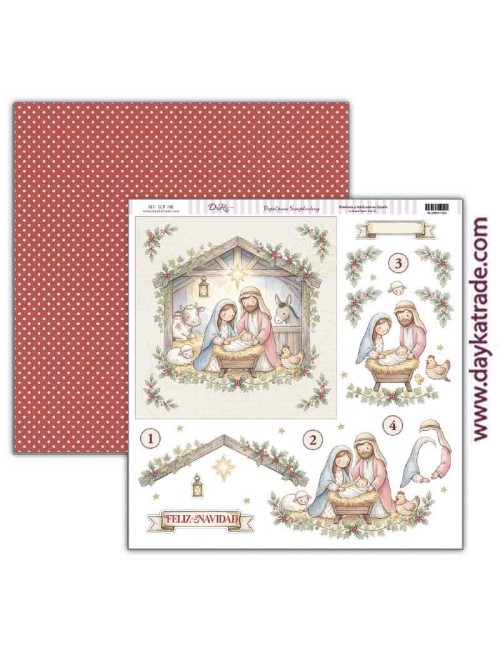 Papel scrap Colección "Pide tu deseo en Navidad"