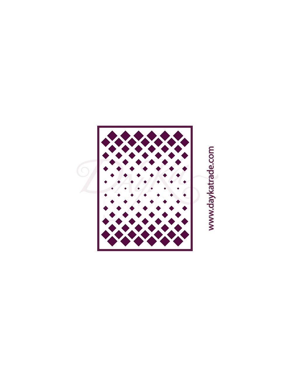 Stencil A4 dayka fondo rombos