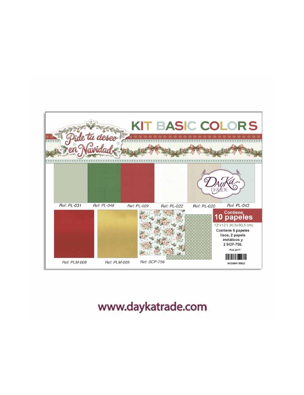 Kit de papeles basic colors colección "Pide tu deseo en Navidad"