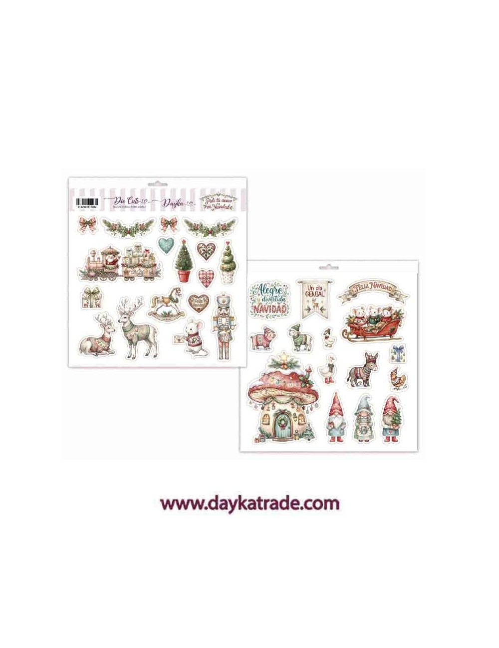 Recortables die cuts 32 ud colección " Pide tu deseo en Navidad"