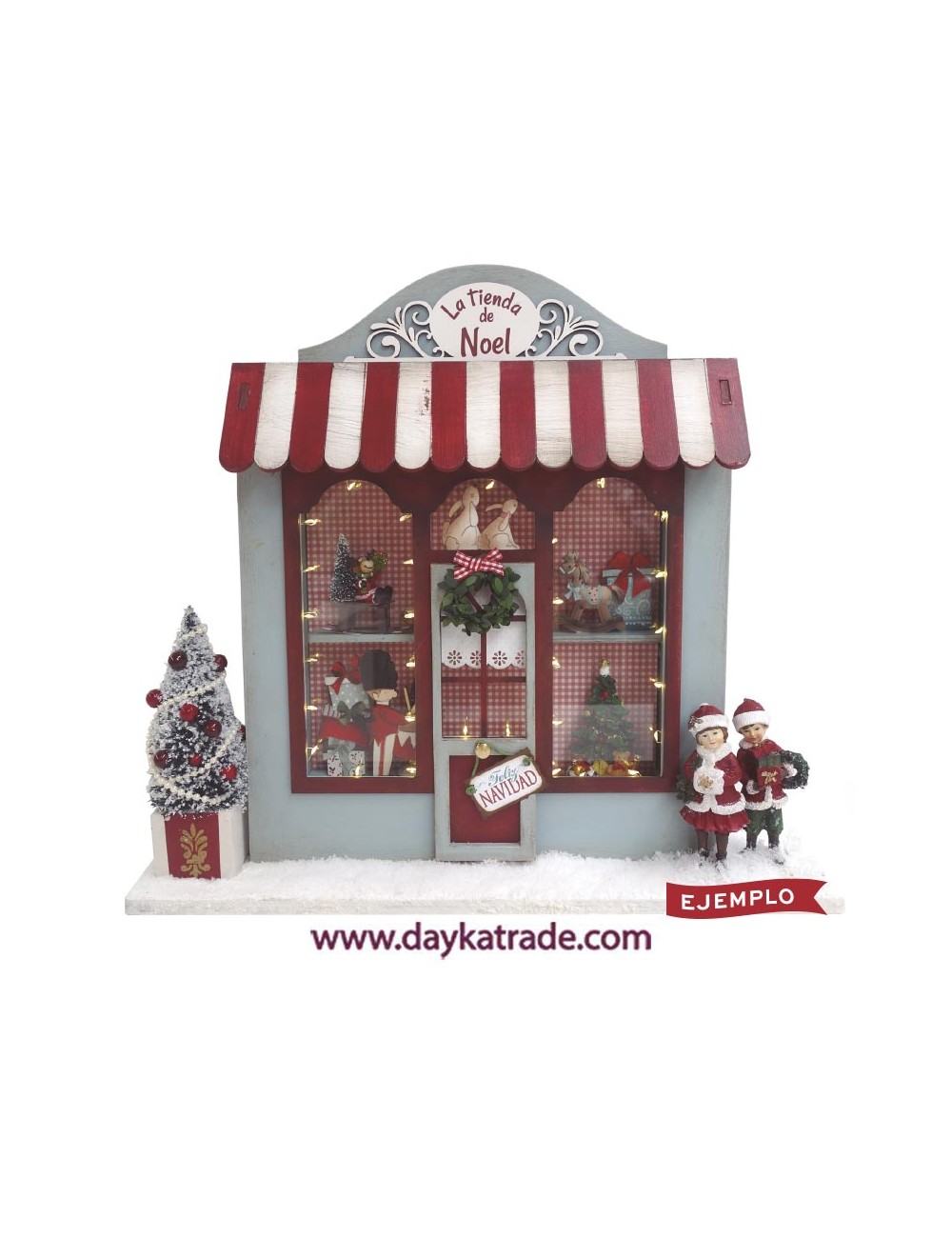 Tienda Noel con vitrina