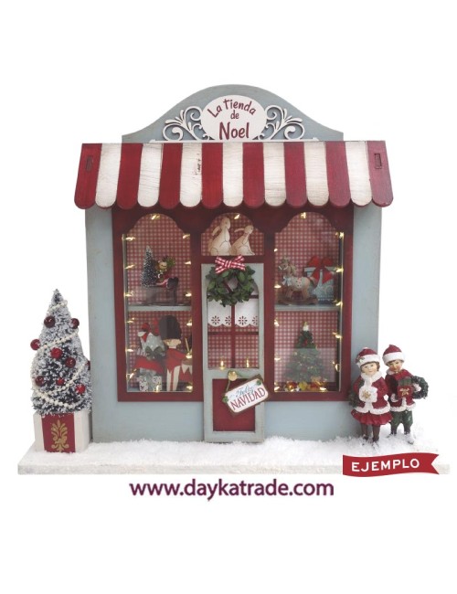 Tienda Noel con vitrina