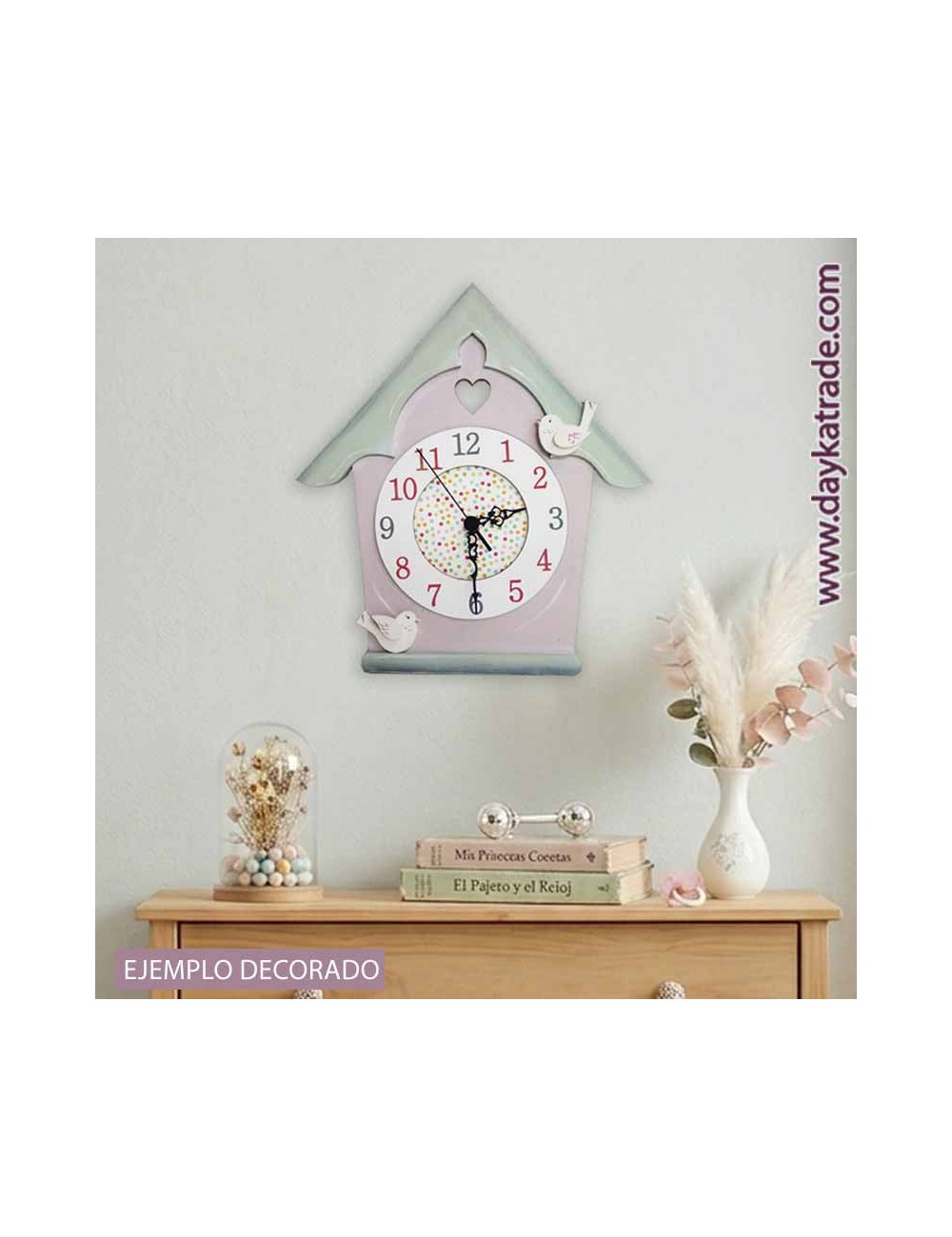 Reloj casita pajaros Dayka