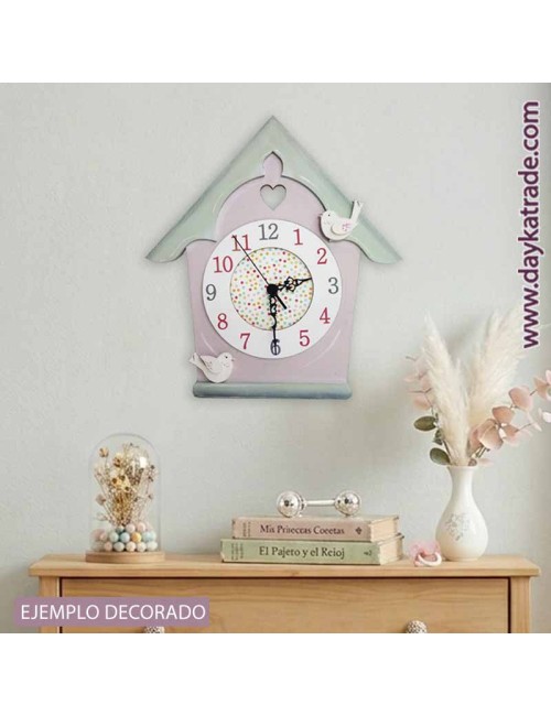 Reloj casita pajaros Dayka