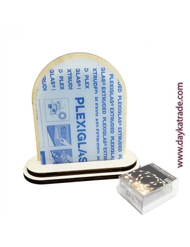 Soporte lámpara + metacrilato y luces led
