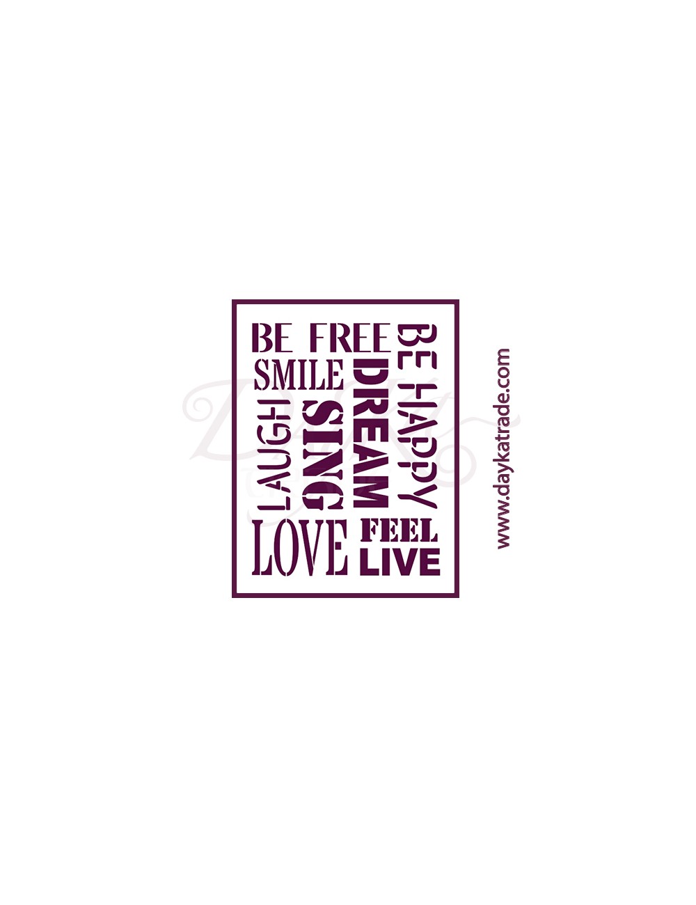 Stencil A4 dayka letras