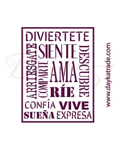 Stencil A4 dayka letras