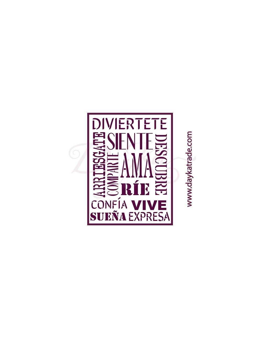 Stencil A4 dayka letras