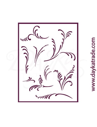 Stencil A4 dayka patrón de ramas