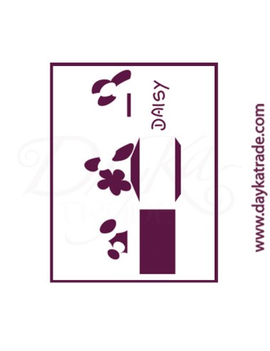 Stencil A4 dayka perfume daisy