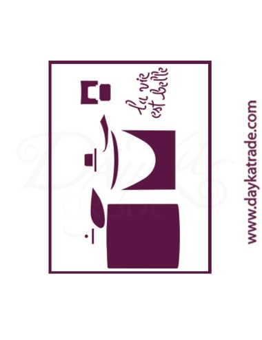 Stencil A4 dayka perfume la vie est belle