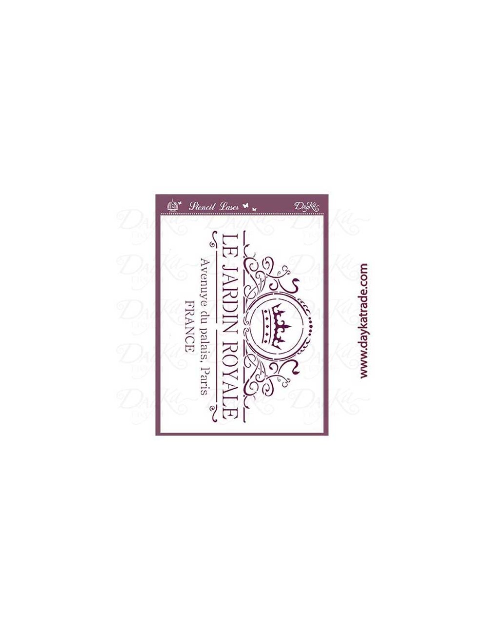 Stencil A4 fondo le jardin royale