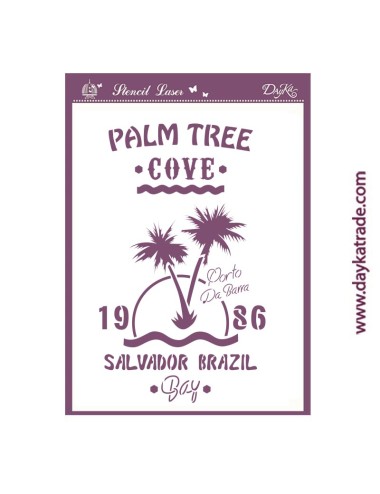 Stencil A4 palmeras dayka