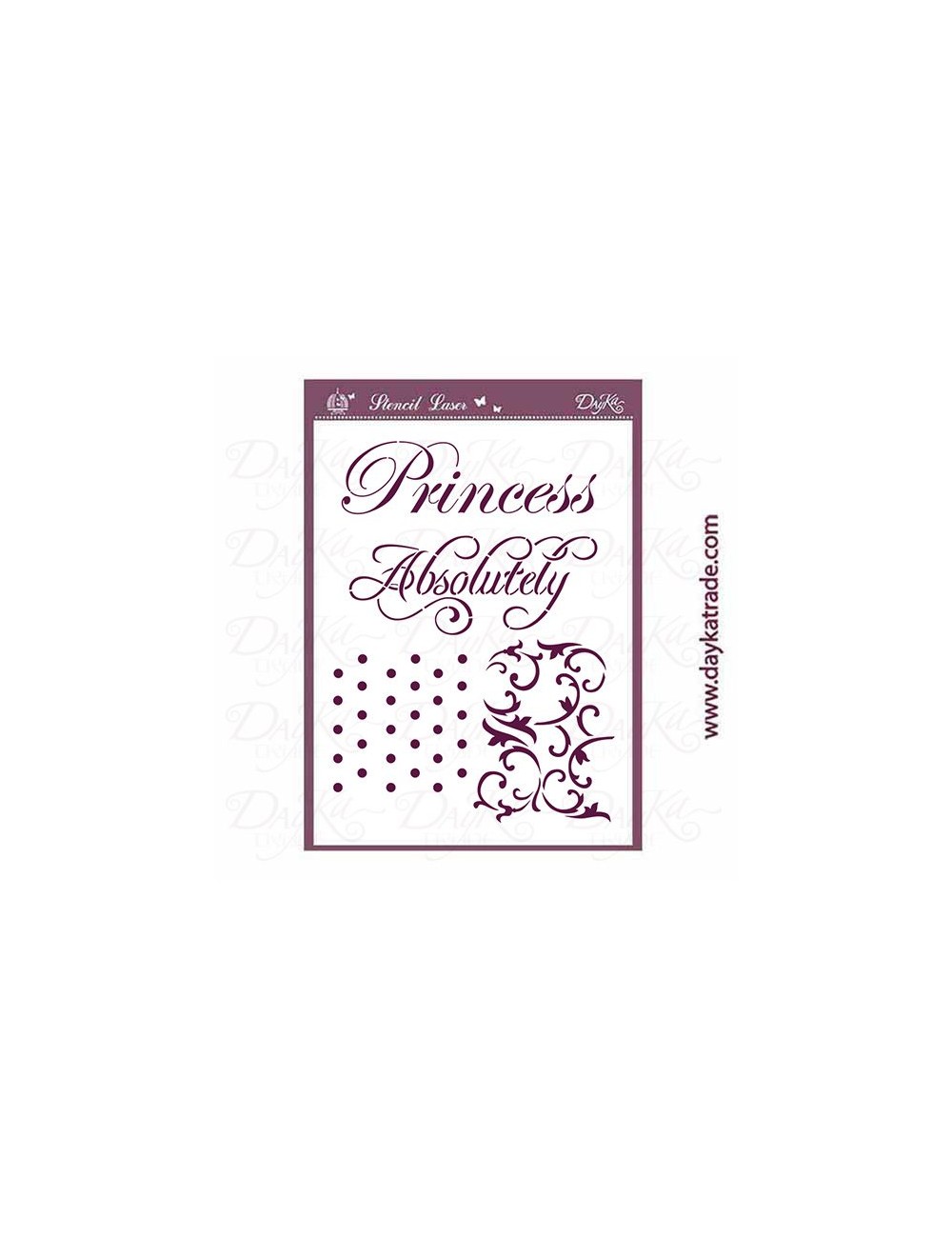 Stencil A4- princess absolutely