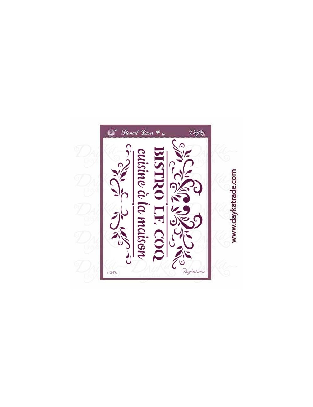 Stencil bistro le coq