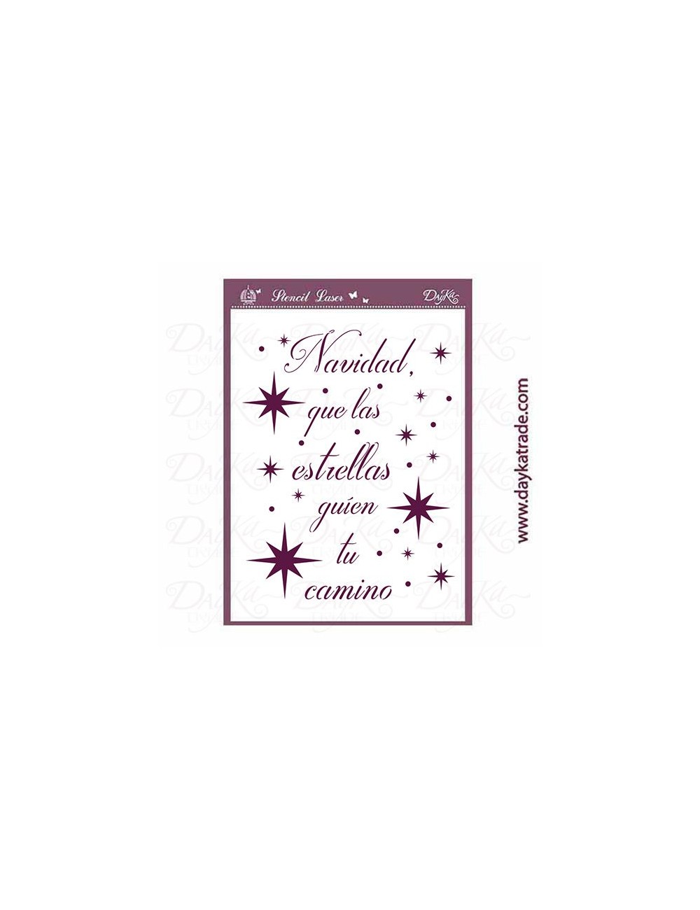 Stencil Navidad estrellas con mensaje