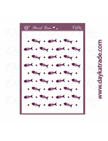 Stencil raspas de pescado para gatos  A4 dayka