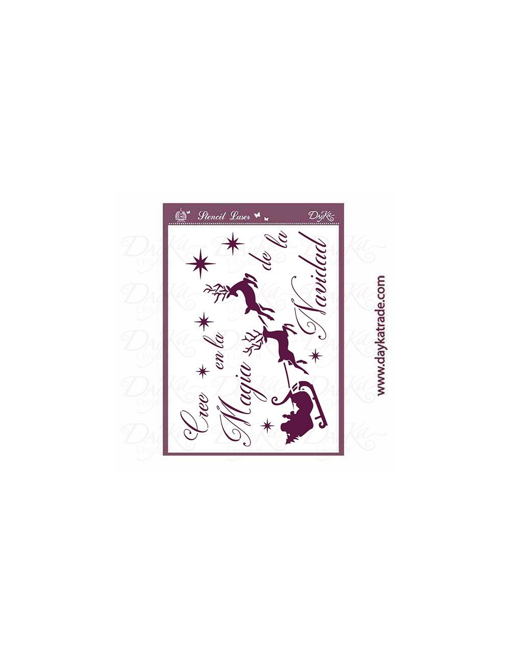 Stencil renos y trineo magia de la Navidad