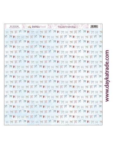 Tela para scrapbooking - banderines marineros
