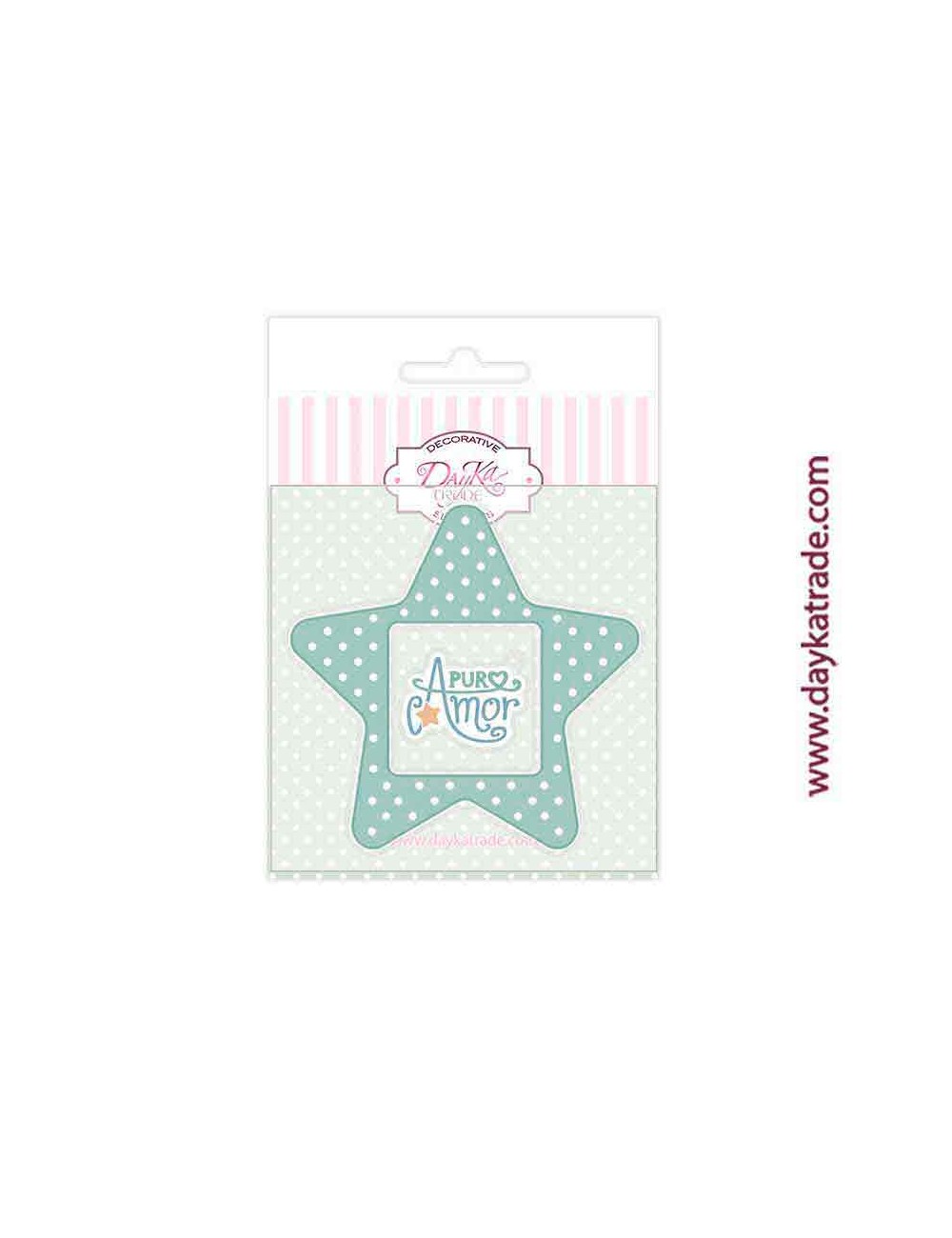 Charm de metacrilato decorativo  colección de bebé con dinosaurios "Puro Amor azules" dayka