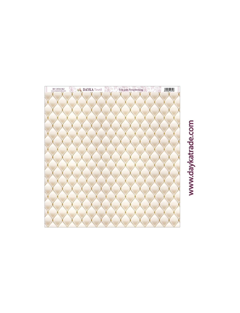 Tela para scrapbooking - capitoné beige