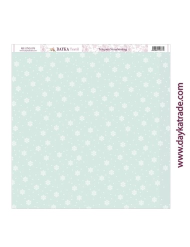 Tela para scrapbooking - copos de nieve fondo azul