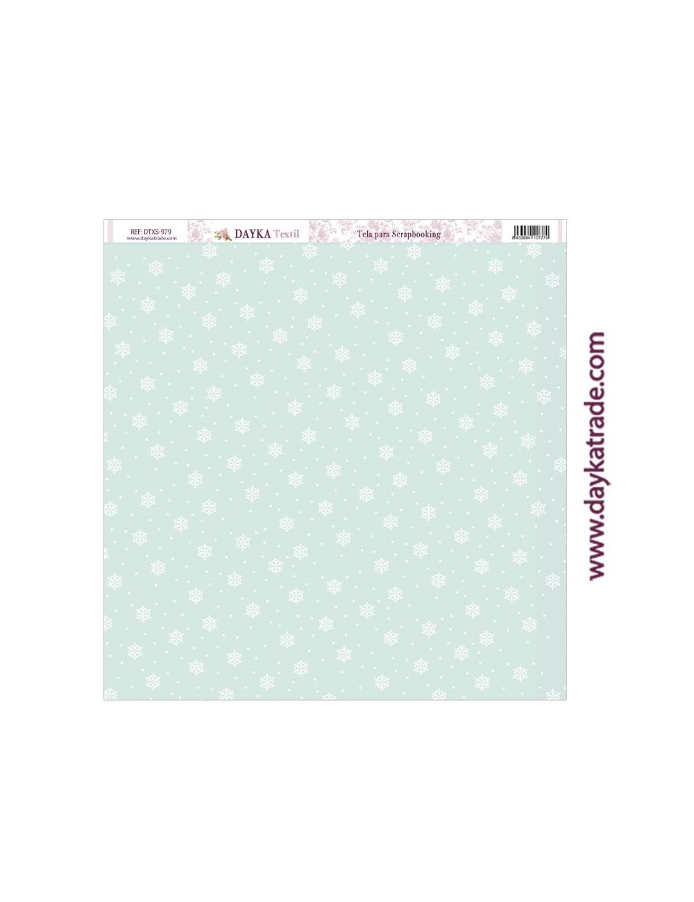 Tela para scrapbooking - copos de nieve fondo azul