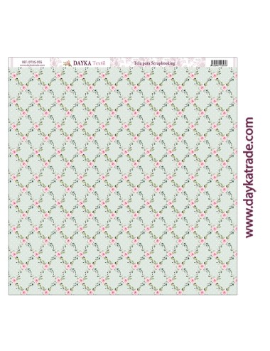 Tela para scrapbooking - flores entrelazadas