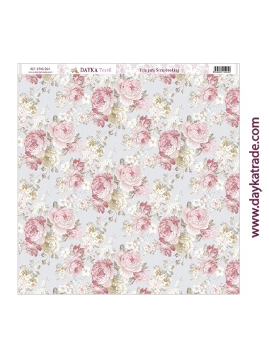 Tela para scrapbooking - flores vintage
