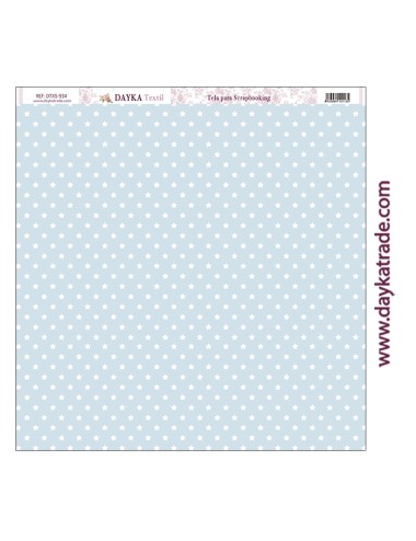 Tela para scrapbooking - fondo azul con estrellas blancas