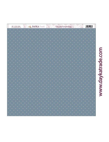 Tela para scrapbooking - fondo azul marino con puntos marrones