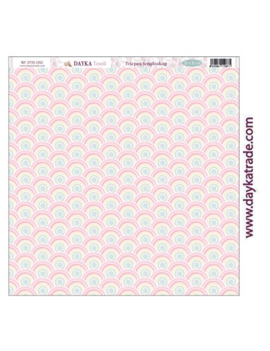 Tela para scrapbooking - fondo círculos arcoiris