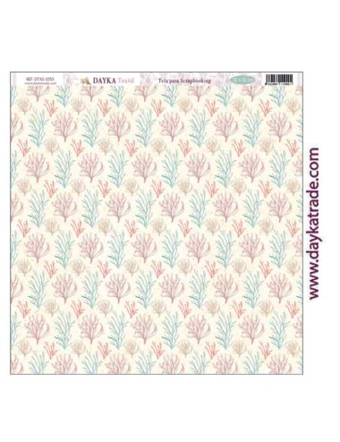 Tela para scrapbooking - fondo corales y algas