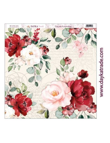 Tela para scrapbooking - fondo flores