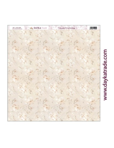 Tela para scrapbooking - fondo flores beige