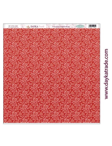 Tela para scrapbooking - fondo flores colección "Una Navidad de ensueño"