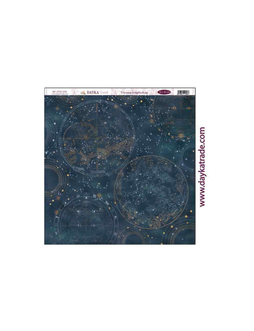 Tela para scrapbooking - fondo galaxia con constelaciones y estrellas