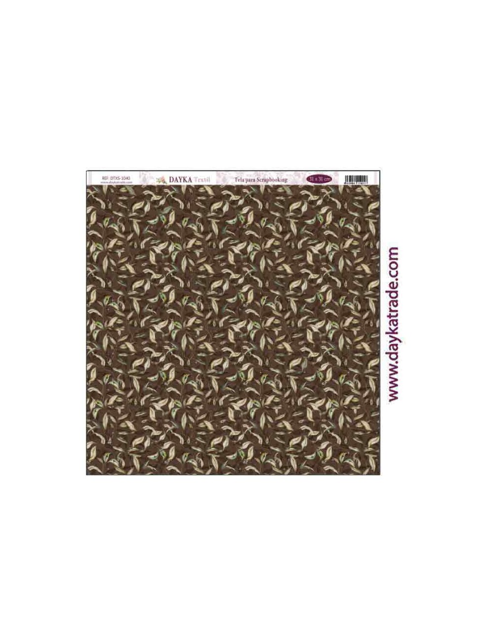 Tela para scrapbooking - fondo hojas