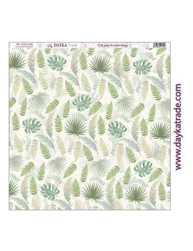 Tela para scrapbooking - fondo hojas