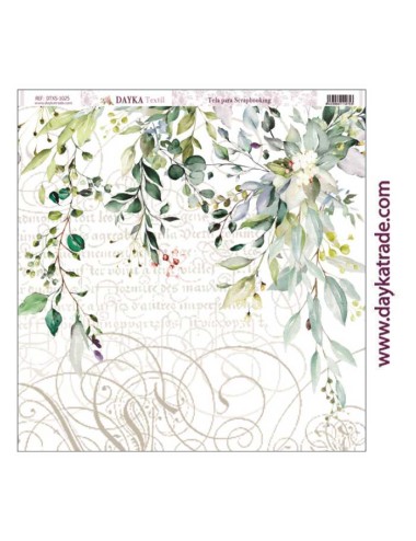 Tela para scrapbooking - fondo hojas