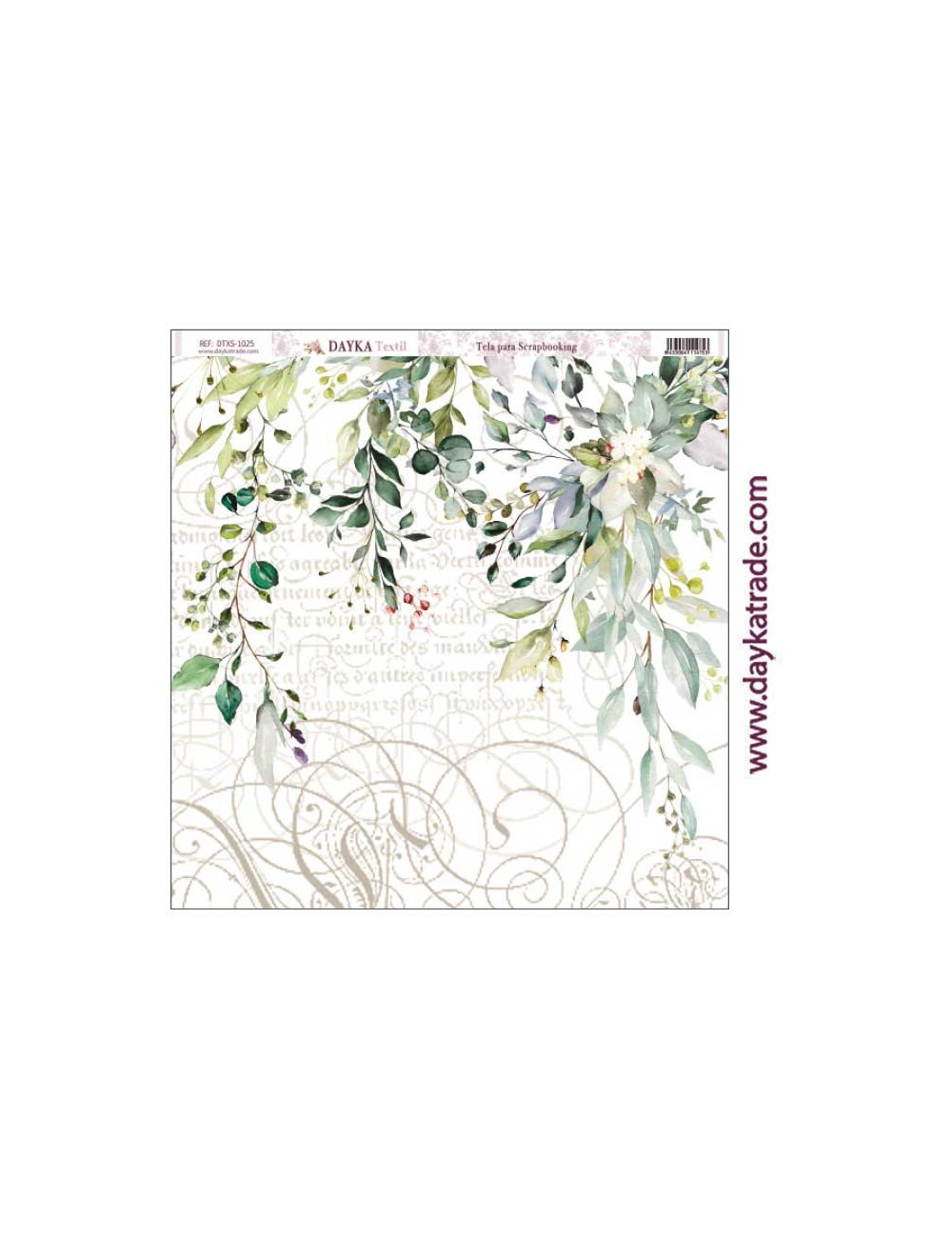 Tela para scrapbooking - fondo hojas