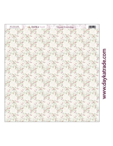 Tela para scrapbooking - fondo hojas navideñas