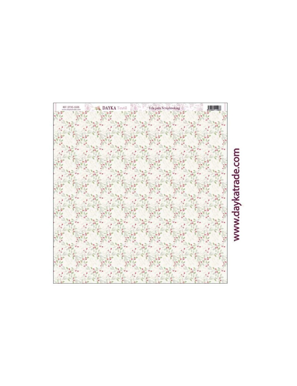 Tela para scrapbooking - fondo hojas navideñas