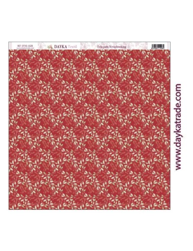 Tela para scrapbooking - fondo hojas navideñas