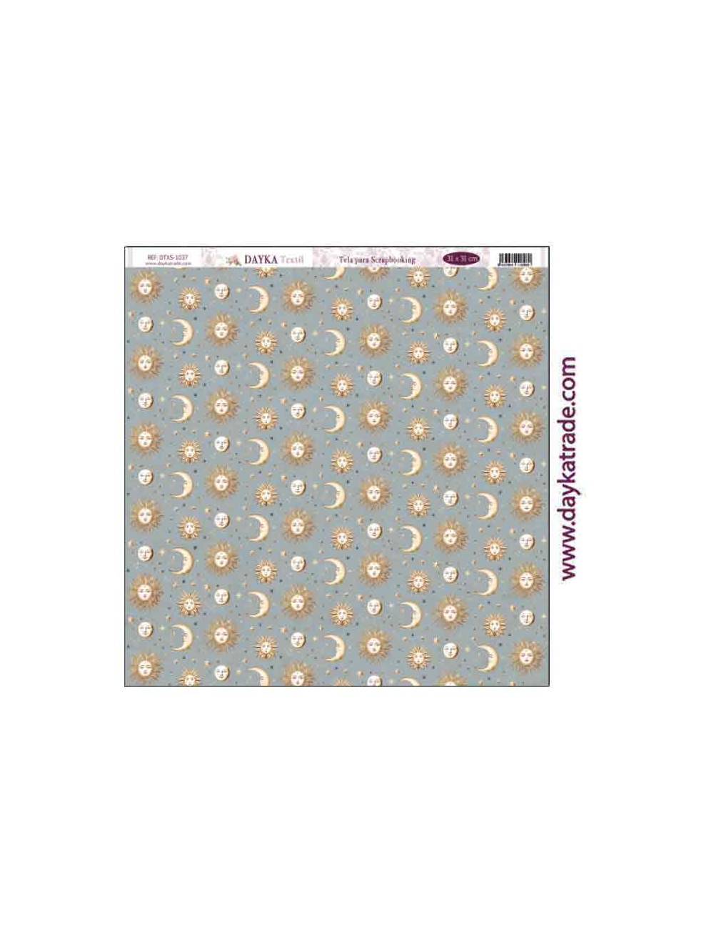 Tela para scrapbooking - fondo lunas y sol