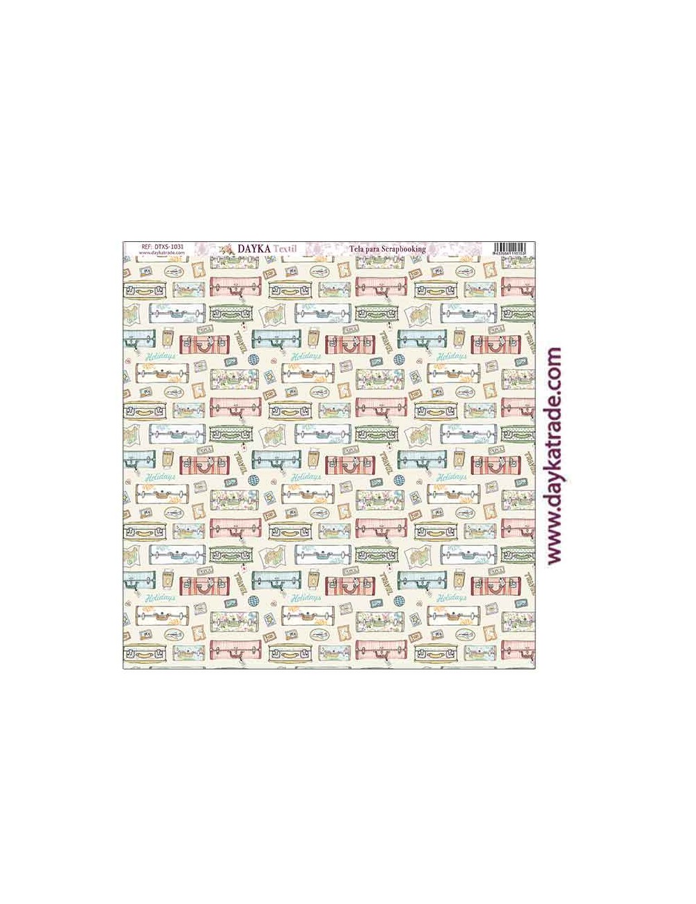 Tela para scrapbooking - fondo maletas