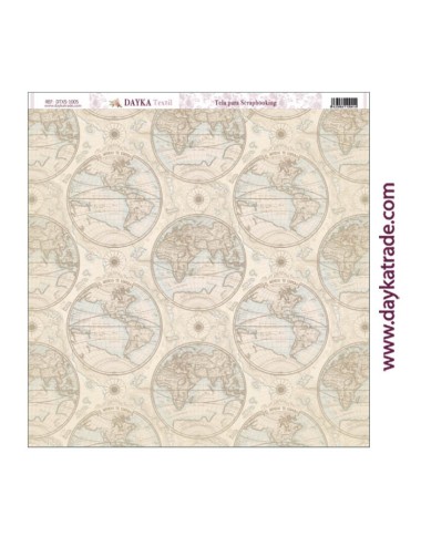 Tela para scrapbooking - fondo mapas