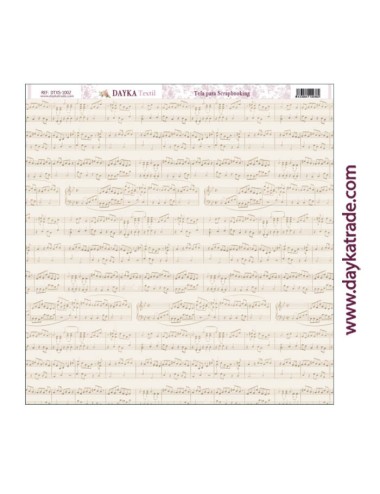 Tela para scrapbooking - fondo notas musicales