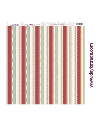 Tela para scrapbooking - fondo rayas burdeos y oro